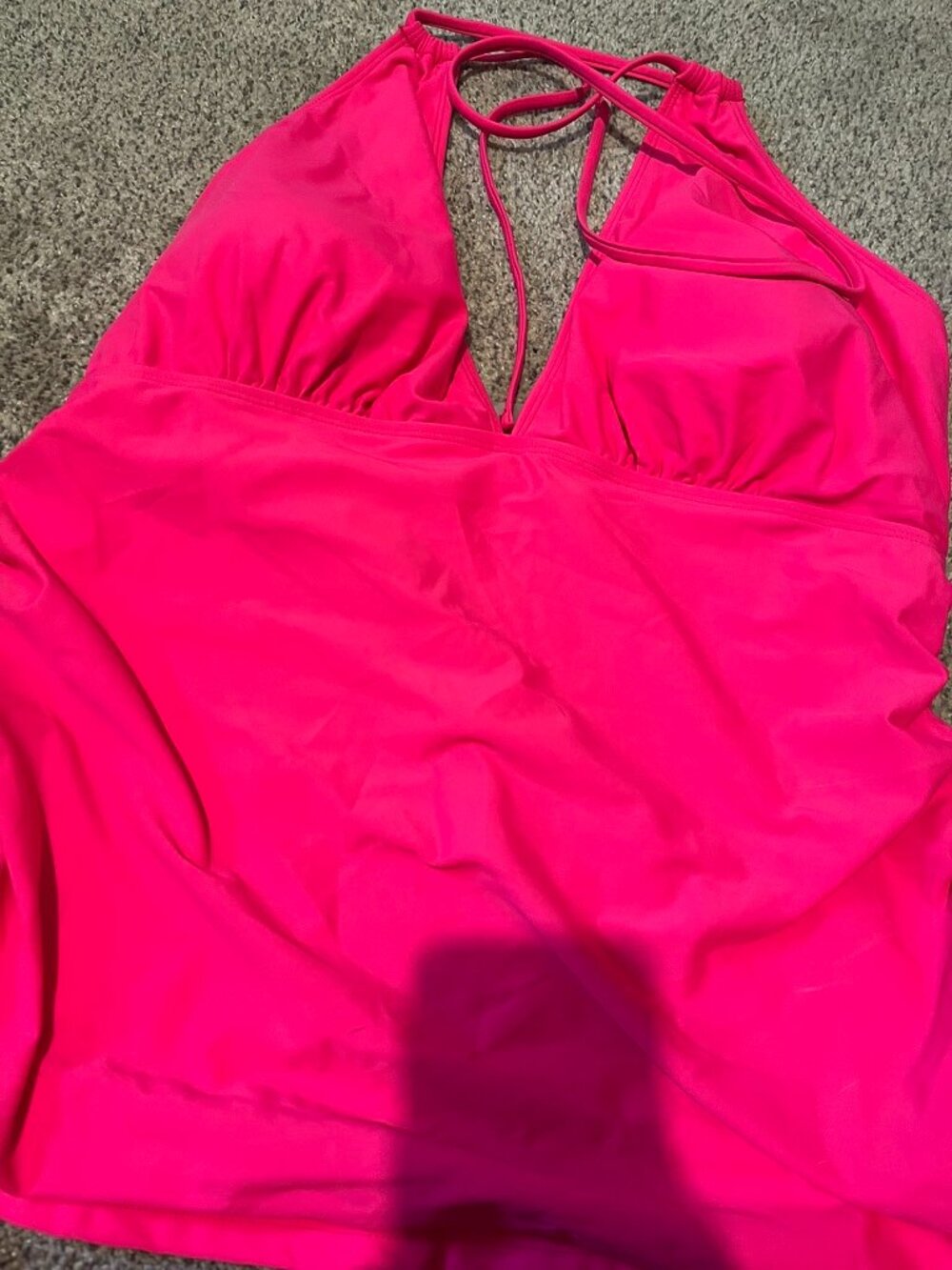 NWT YONIQUE PINK TANKINI TOP SZ 18W